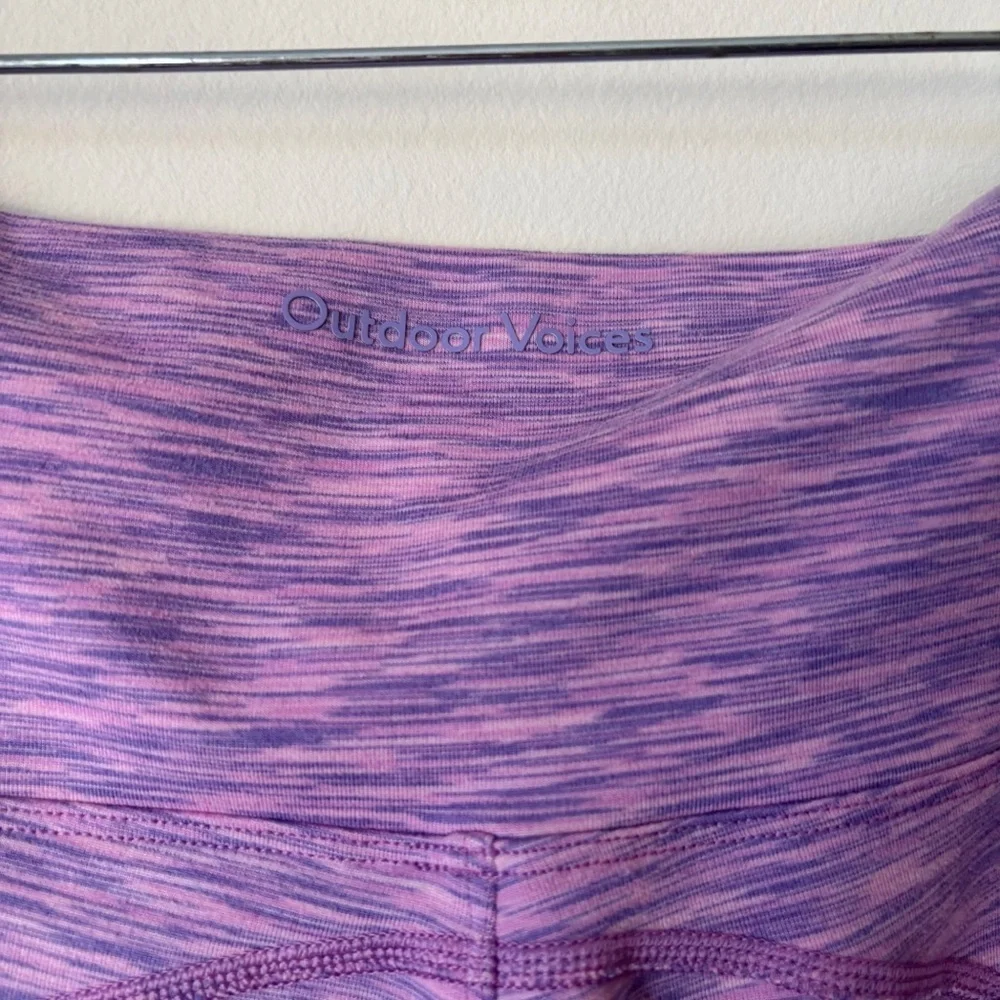 Outdoor Voices Flow High Waist 7/8 Leggings Small Spacedye Hyacinth Purple - Picture 6 of 10